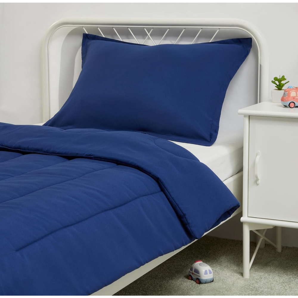 NEW Toddler Amazon Basics Bedding Set 2-Piece Blue
